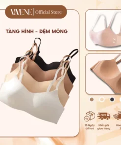 Áo Lót Nữ Vanvene AL158 Áo Su Đúc Cup Ngang, Đệm Mỏng, Không Gọng, Không Viền, Chống Chảy Xệ